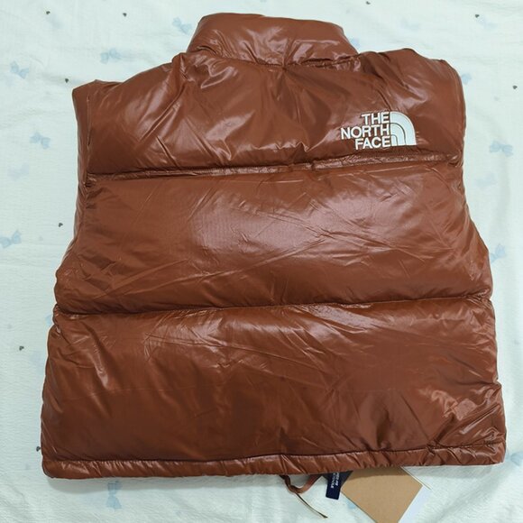 The North Face Brown Short Glossy Down Jacket - Picture 3 of 12